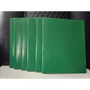 Set Of 6 Green Target Paper Folders 2 Pocket Folders 3 Hole Punched